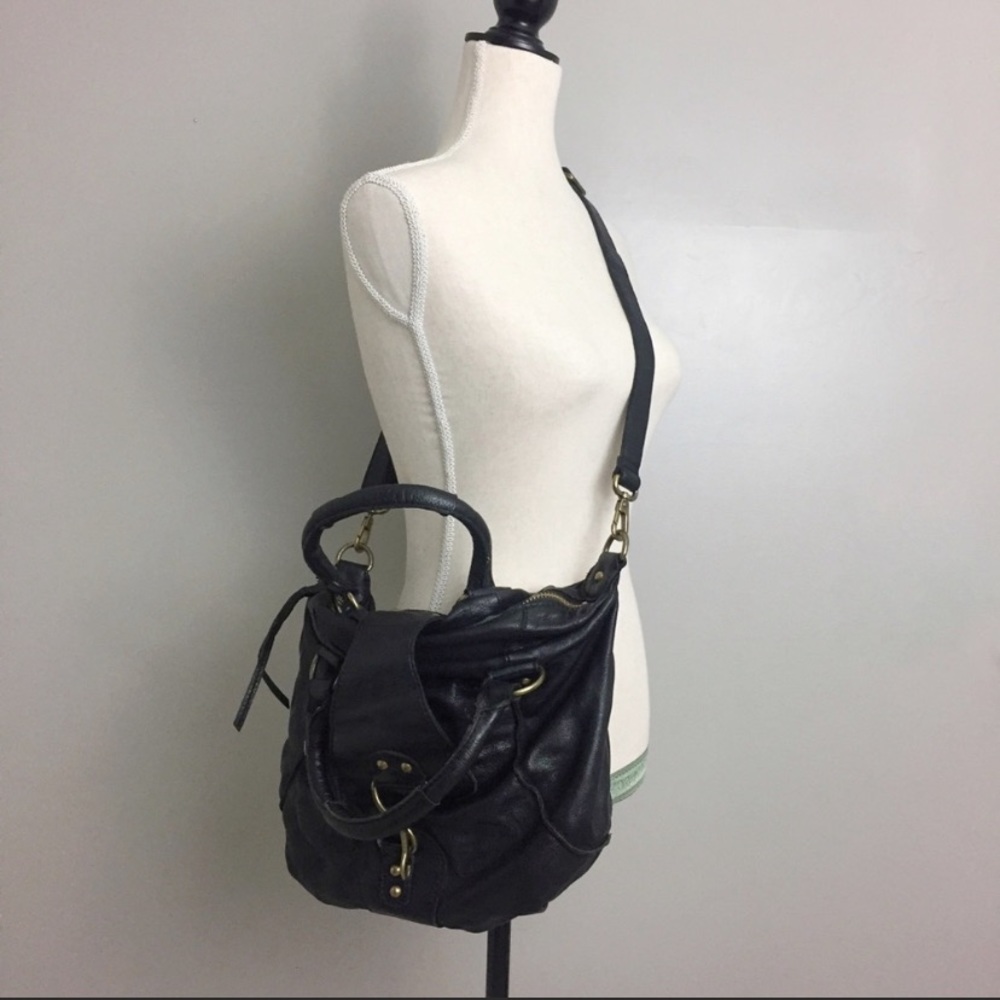 Linea Pelle Black Leather Purse